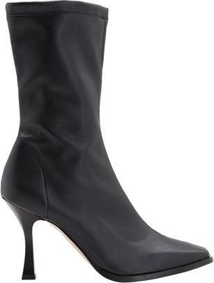 8 by YOOX GLOVE STRETCH LEATHER SQUARE TOE HEELED ANKLE BOOTS