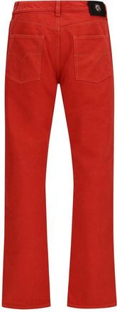 Versace Cotton Straight-Leg Jeans - Red