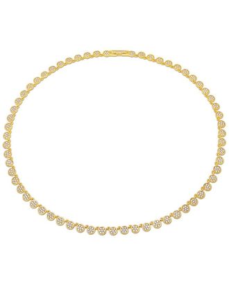 Crislu 18K & Silver Cz Infinity Necklace