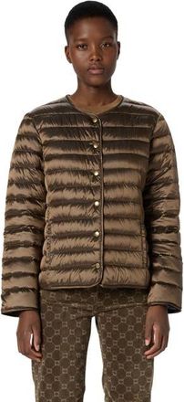 Gerard Darel Micaela Quilted Reversible Down Jacket in Cigar at Nordstrom, Size X-Large