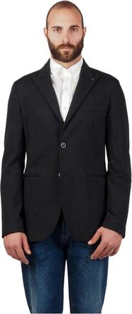AT.P. CO Grijze Winterjas Twee Knopen - Heren - Blazers - Zwart - L - Jassen