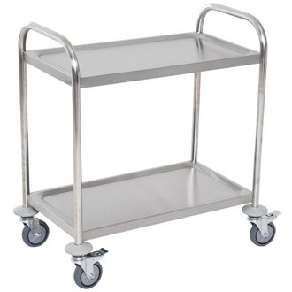 HOMCOM Carrito de cocina 80x45x82 cm plata