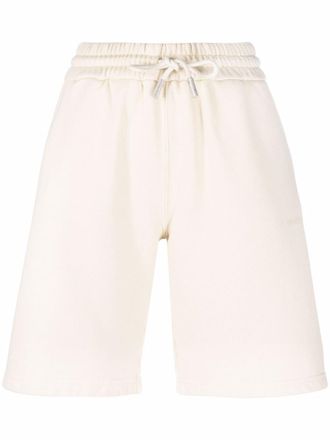 Off-white Diag logo-print sweat shorts - women - Cotton/Cotton - S - Neutrals
