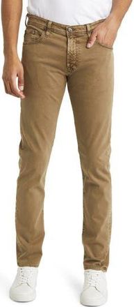 AG - Adriano Goldschmied Tellis Sueded Stretch Sateen Slim Leg Pants in Sulfur Shady Moss at Nordstrom Rack, Size 40 X 34