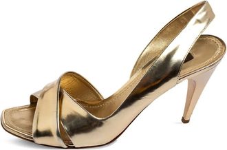 Louis Vuitton Sandali in pelle 90mm - Oro