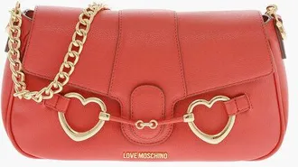 Moschino LOVE Faux Leather BIG HEARTBIT Shoulder Bag size Unica