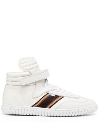 Bally Sneakers alte con righe laterali - Bianco