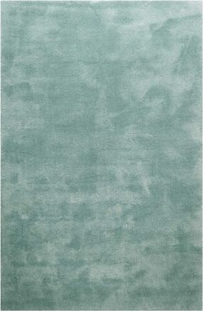 Homie Living Alfombra de pelo largo extrasuave verde azul grisáceo 160x230