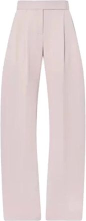 The Attico Wollen Tailored Broek - Dames - Wijde Broeken - Roze - M - Wol - Broeken
