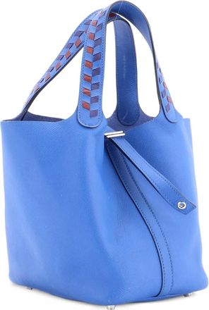 Herm&egrave;s Picotin Lock Bag Tressage Epsom PM bucket bag - Blauw