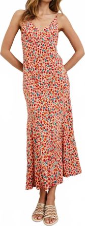 Rails Florian V-Neck Dress In Red Posy