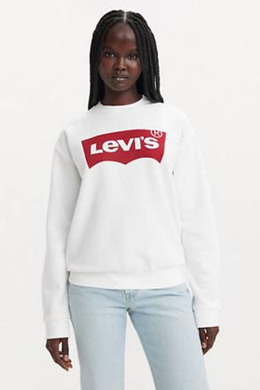 Levi's Sudadera de cuello redondo Graphic Everyday - Mujer - XS - Blanco / Everyday Crew Core Batwing White+
