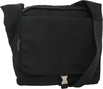 Prada Pre-owned Nylon prada-bags - Dames - Vintage Schoudertas - Zwart - ONE Size - Nylon - Vintage