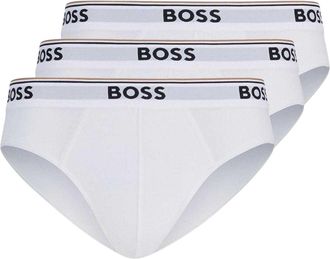 HUGO BOSS Heren Premium Katoenen Boxers (Verpakking van 3) (Wit)