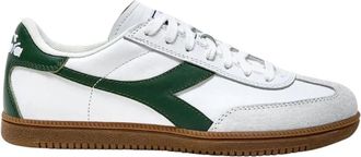 Diadora Vintage Terrace Stijl Witte Sneaker Mannen - Heren - Sneakers - Wit - 40 EU - Katoen - Schoenen