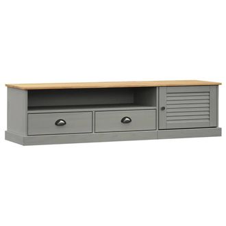 Berkfield Home TV Cabinet VIGO Grey 156x40x40 cm Solid Wood Pine | Size: 156 x 40 x 40 cm