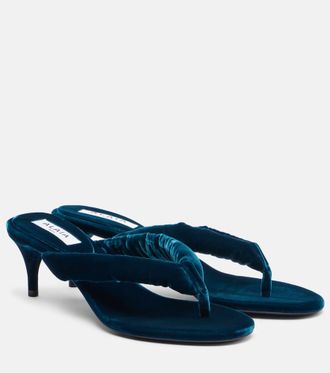 Alaia Alaïa Velvet thong sandals