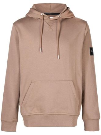 Calvin Klein Jeans Katoenen hoodie - Bruin