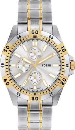 Fossil Mens Garrett 44mm Multifunction Two-Tone Stainless Steel Watch