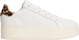 Tommy Jeans Sneaker Pelle - Dames - Sneakers - Wit - 37 EU - Leer - Schoenen