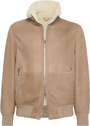 Brunello Cucinelli Leather Bomber Jacket