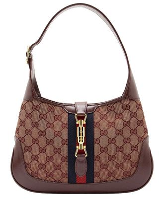 Gucci Red Gg Canvas Jackie 1961 Small Shoulder Bag (Authentic Pre-Loved)