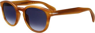 Eyewear by David Beckham Mens Sunglasses Yellow Horn Acetate