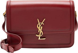 Saint Laurent Red Calfskin Monogram Solferino Medium Shoulder Bag (Authentic Pre-Loved)