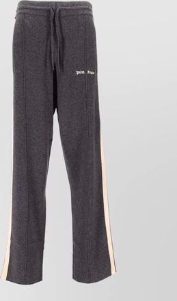 Palm Angels knit track pants logo side stripe