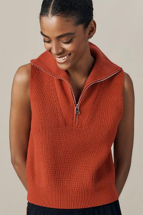 Varley Amina Half-Zip Knit Sweater Vest