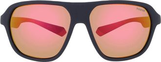 Polaroid Polarized Orange Grey Mirror Pilot Sunglasses PLD 2152/S 0RC2/OZ 59