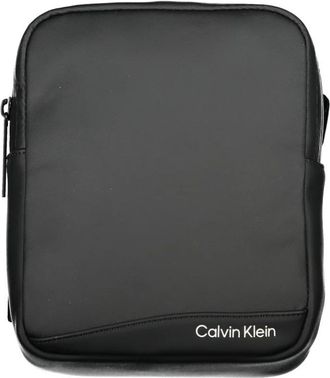 Calvin Klein Stijlvolle Zwarte Polyester Schoudertas - Heren - Schoudertassen - Zwart - ONE Size - Polyester - Tassen