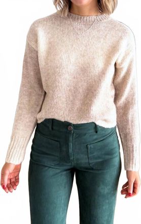 Pinch Design Gradient Crew Neck Sweater In Oatmeal
