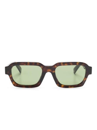 Retro Superfuture tortoiseshell rectangular-frame sunglasses - Brown
