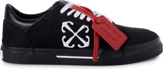 Off-white lace-up fastening sneakers - men - Cotton/Cotton/Leather/Leather/Rubber - 45 - Black