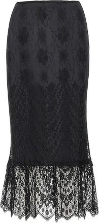Dolce & Gabbana Gonna midi in pizzo Chantilly - - Skirts - Donna - Nero - L