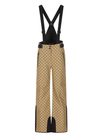 Gucci GG jacquard braces jumpsuit - women - Polyamide - M - Neutrals