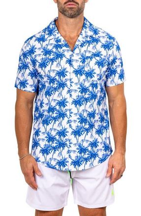 Maceoo Marthy Blue Camp Shirt at Nordstrom, Size 2