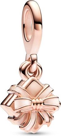 Pandora Womens Happy Birthday Gift Openable Dangle Charm In Rose Gold