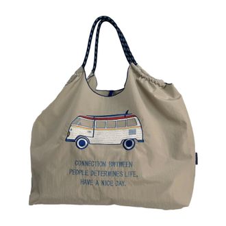 Generic Recycle Nylon Tote | Compact Bright Colors Tote,Washable Beach Bag,for School Grocery Store Supermarket Shop Indoor Outdoor Family Friends Christmas H