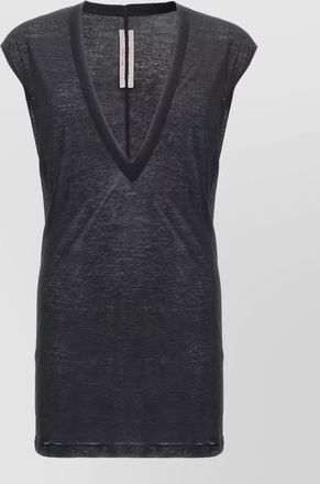 Rick Owens cotton deep v-neck short-sleeve t-shirt