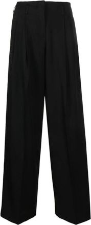 Golden Goose Zwarte Flavia Palazzo Wollen Broek - Dames - Wijde Broeken - Zwart - XS - Wol - Broeken