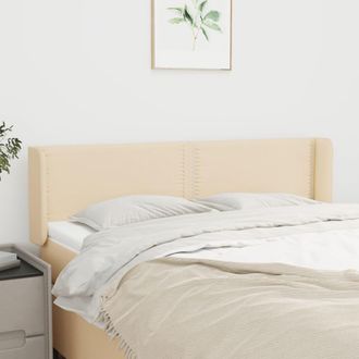 vidaXL Cabecero De Tela Color Crema 147x16x78/88 Cm Vidaxl