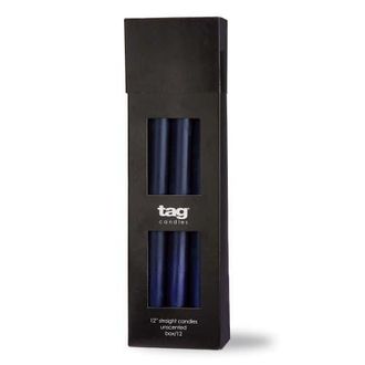 Tag Color Studio 12 Navy Blue Straight Candles - Set of 12 at Nordstrom