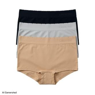Lands End Mid Rise Boyshort Soft Fit Seamless 3 Pack Panties in Clay Bisque Pk at Nordstrom, Size X-Large