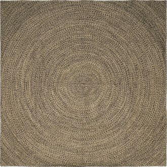 vidaXL Alfombra De &Aacute;rea Natural Y Negro 200 X 200 Cm Yute Vidaxl
