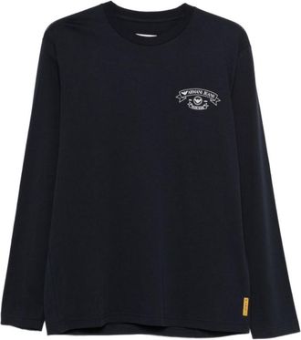 Emporio Armani Blue Cotton Logo T-Shirt