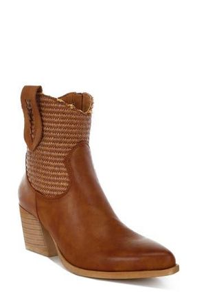 London Rag Big Mood Raffia Western Boot in Tan at Nordstrom Rack, Size 10