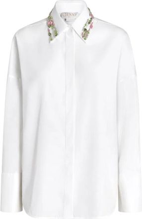 Genny White Embellished Shirt