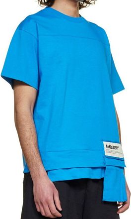 AMBUSH Mens Blue Cotton T-Shirt